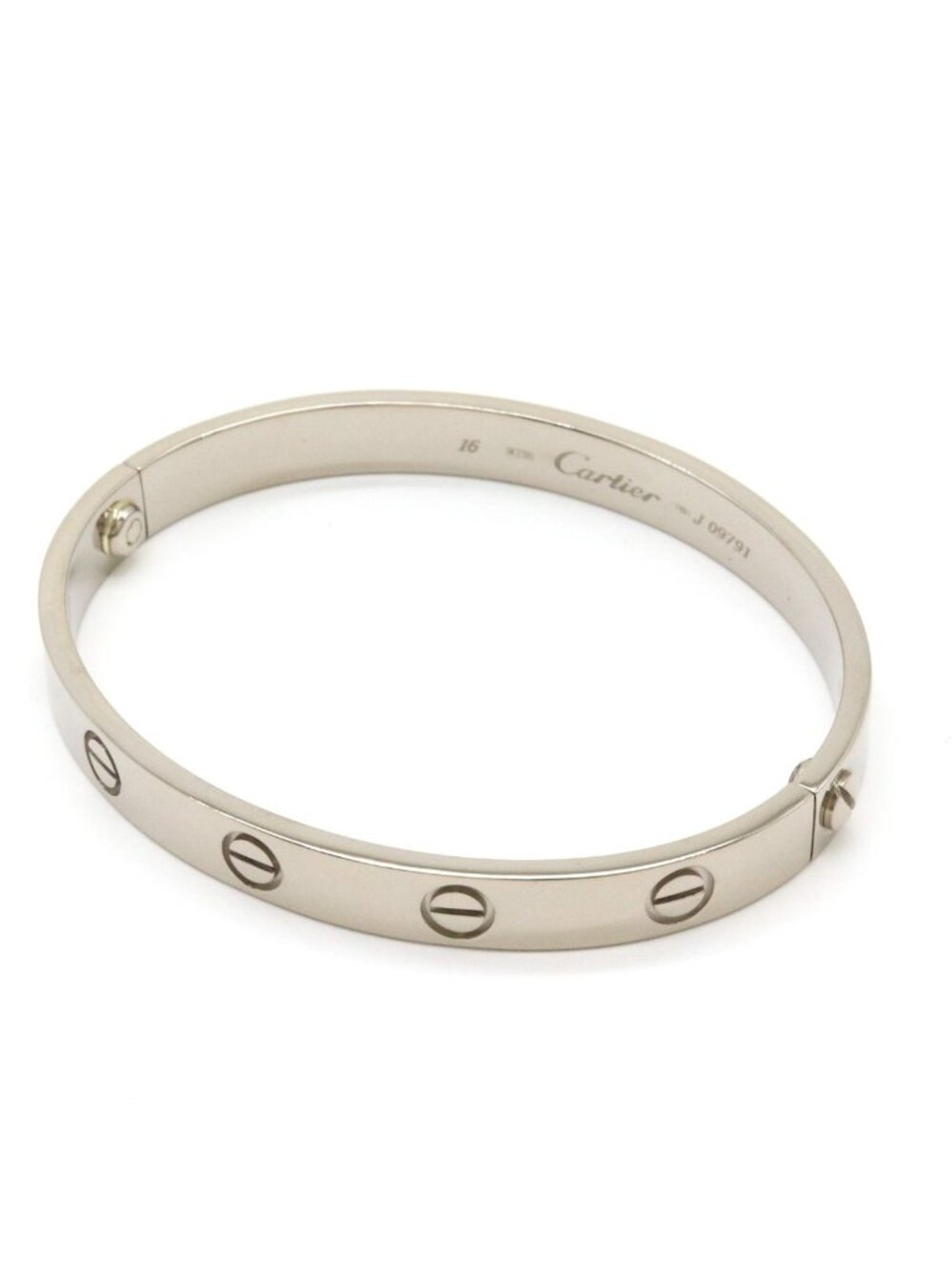 Cartier Love Bracelet Bangle 18k White Gold 16